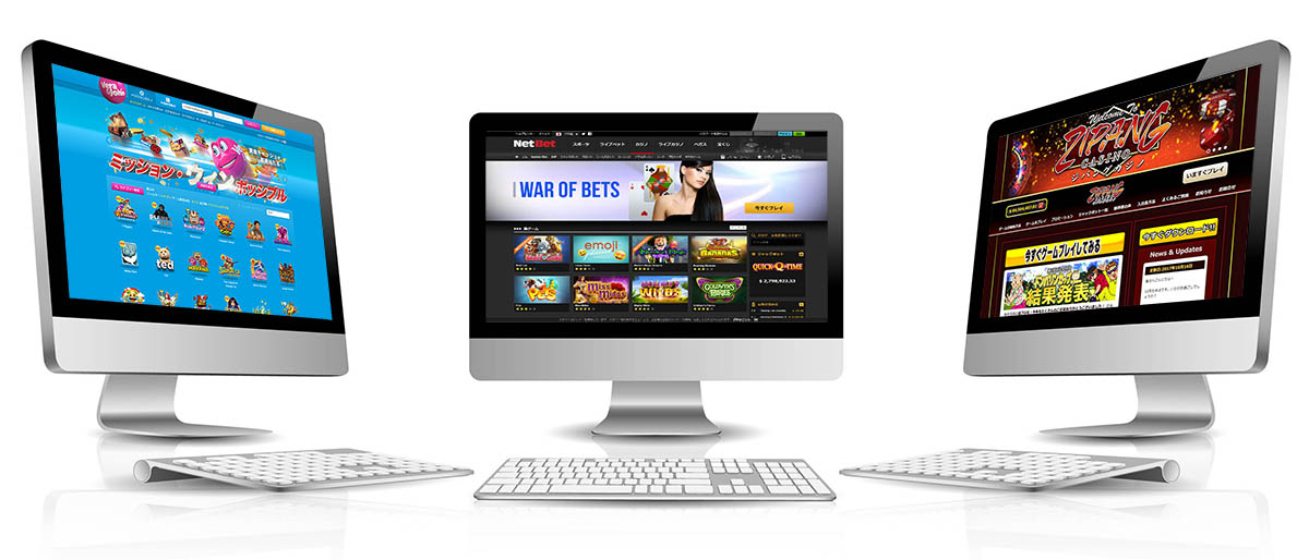 desktop computer screen with keyboard vector isolated